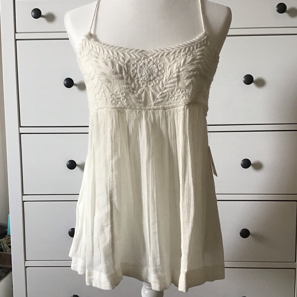 Ivory spaghetti strap tank